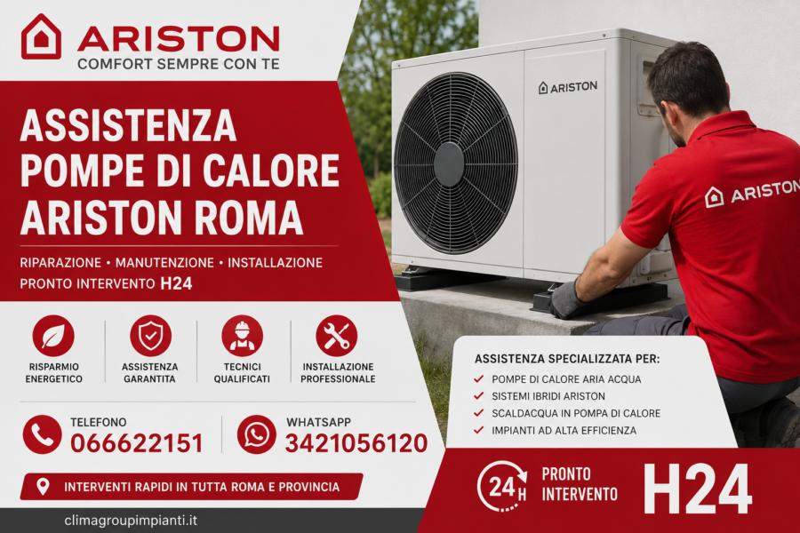 assistenza pompe di calore ariston roma
